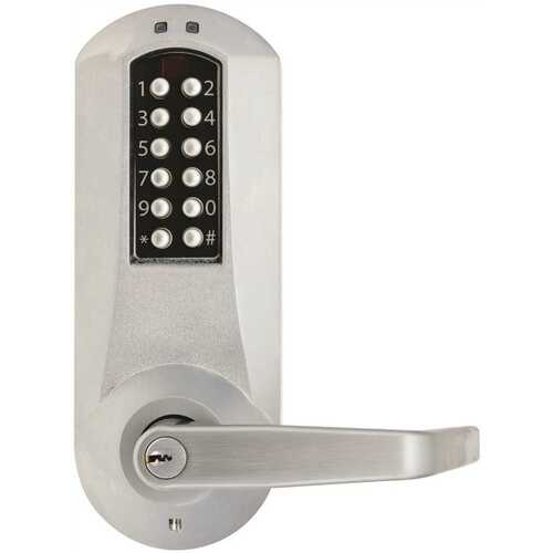 KABA ACESS E-PLEX 5000 ELECTRONIC ACCESS CONTROL EXIT DEVICE LEVER TRIM, SCHLAGE KEYWAY Satin Chrome