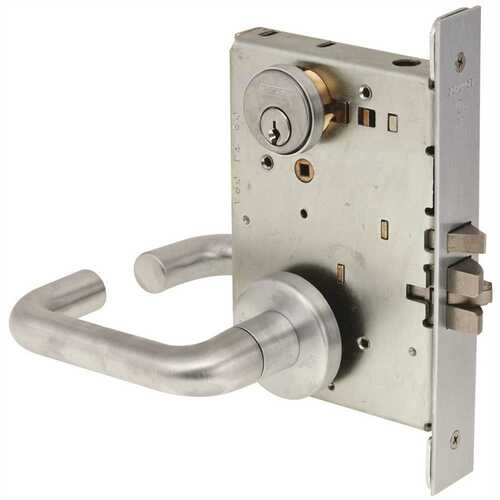 L MORTISE CLASSROOM LOCKSET WITHOUT ESCUTCHEON SATIN CHROME