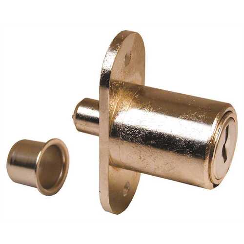 SLIDING DOOR PUSH LOCK 7/8" FLUSH MOUNT NICKEL FINISH KA