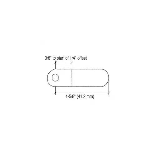 Offset Cam 1-5/8" x 1/4"