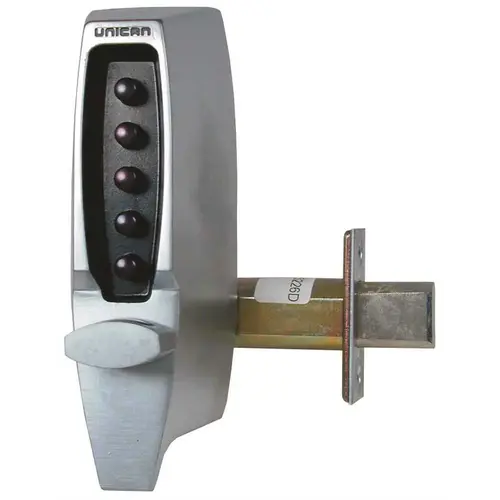 AUXILIARY PUSHBUTTON LOCK DEADBOLT 2-3/4" BACKSET 26D Satin Chrome