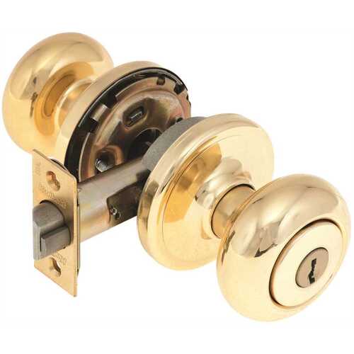 HANCOCK VESTIBULE LOCKSET ADJ BS KW1 BRASS