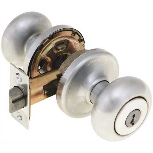 HANCOCK VESTIBULE LOCKSET ADJ BS KW1 SATIN CHROME