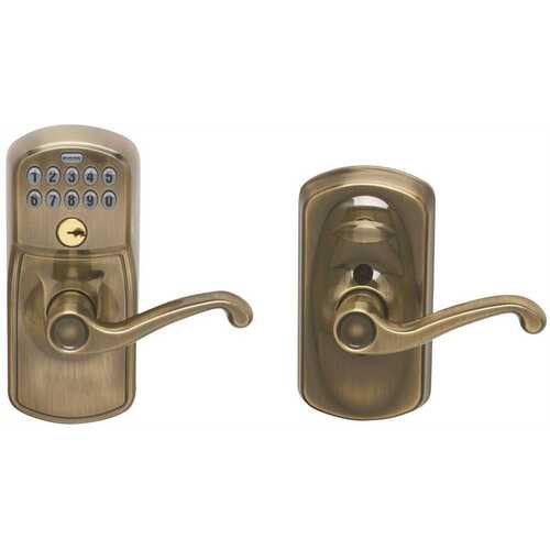 ELECTRONICSS KEYPAD ENTRY FLEX LOCK PLY/FLAIR ANT BRASS