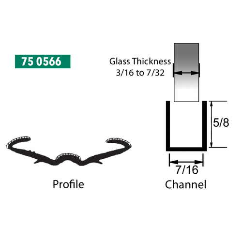 Precision Replacement Parts 75 0566PR Glass Run Channel