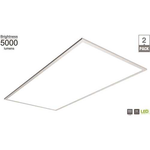 Commercial Electric PN324A50A1-40 2 ft. x 4 ft. 5000 Lumens Integrated LED Panel Light