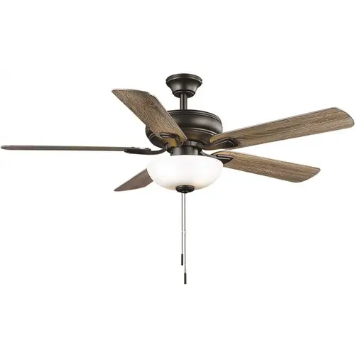 Rothley II 52 in. LED Matte Black Ceiling Fan with Light Kit