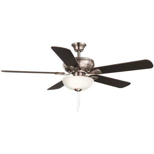 Hampton Bay 37850 Rothley II 52 in. LED Brushed Nickel Ceiling Fan with Light Kit