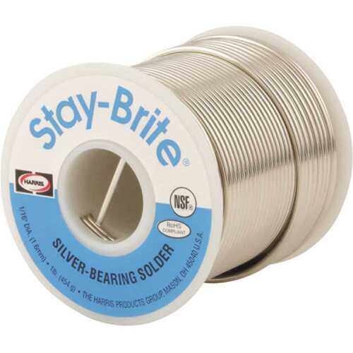 Harris SB61 Stay Brite 96/4 1 lb. Lead Free Solder Wire 1/8 in. Dia