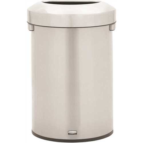 Refine 16 Gal. Half Round Stainless Steel Trash Can