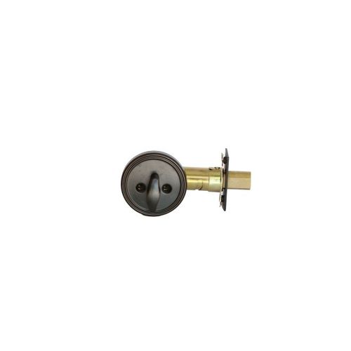 MaxGrade One Sided Deadbolt Aged Bronze Finish with Adjustable Latch and Square Strike