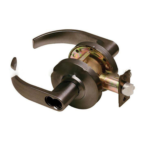 Dexter Commercial C2000CLENTRC613SFIC C2000 Curved Lever Keyed Entry Lockset, Oil Rubbed Dark Bronze