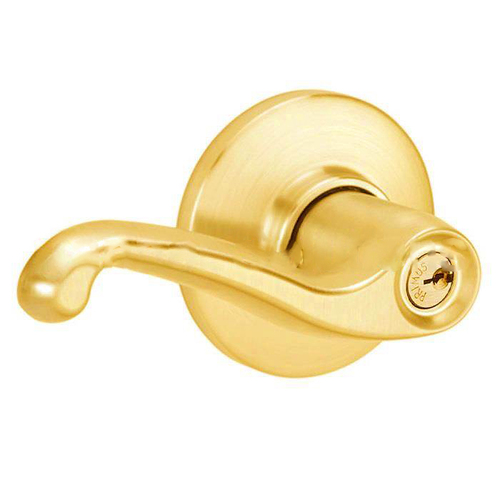 Left Hand S Series Storeroom C Keyway Flair with 16-203 Latch 10-001 Strike Bright Brass Finish