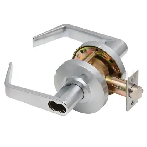 C2000 Regular Lever Storeroom Lockset, Satin Chrome