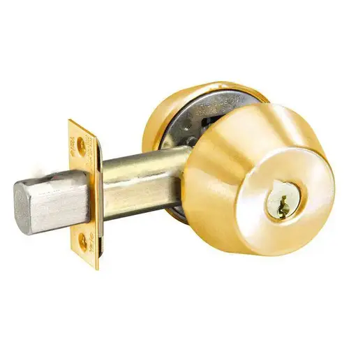 Single Cylinder by Blank Plate Grade 2 Deadbolt with D34 Latch and D243 Strike and Para Keyway US26D (626) Satin Chrome Finish