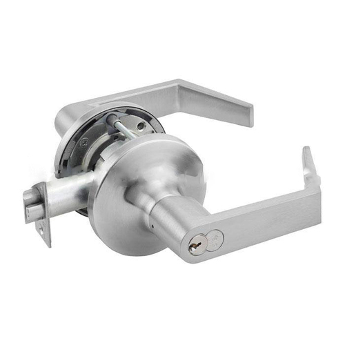 Classroom Augusta Lever Grade 1 Cylindrical Lock Large Format IC with Para Keyway, 694 Latch, and 497-114 Strike US26D (626) Satin Chrome Finish