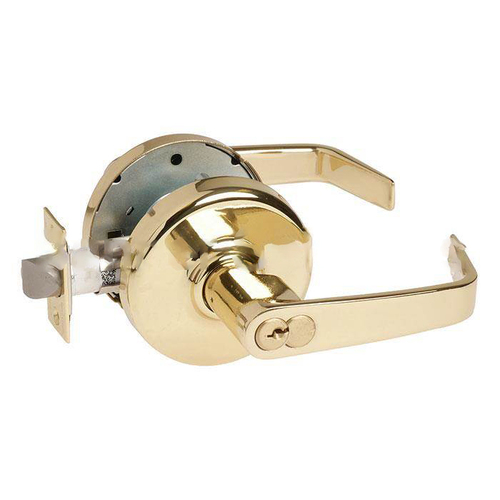 CL3855 Classroom Lockset x IC Bright Polished Brass