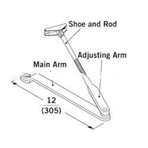 DORMA ARP-695 8600, 7000 Series Closer Arm With P86 Bracket, Dark Bronze Painted