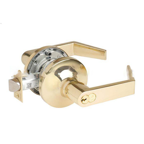 5400LN Series Heavy Duty Lever lock, Bright Polished Brass