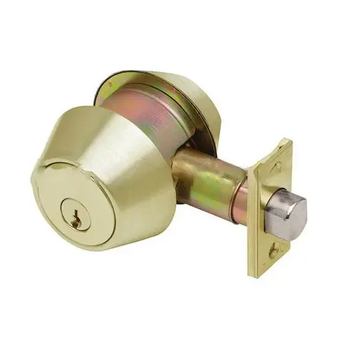 DB2000 Single Cylinder Deadbolt, Bright Polished Brass