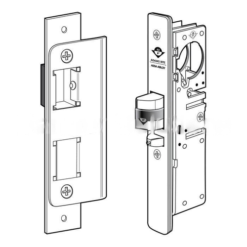 4511W Standard Duty Deadlatch Satin Aluminum Clear