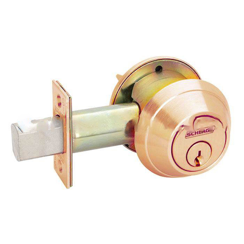 Schlage Commercial B660P-612-12-630-10-094 B660P Single Cylinder Deadbolt, Satin Stainless Steel