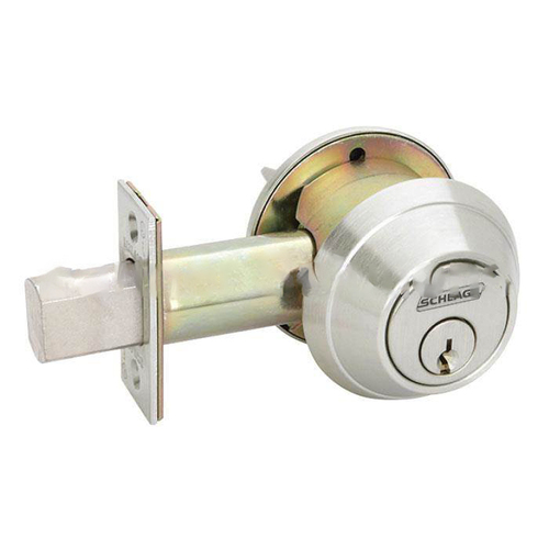 Schlage Commercial B660P-619-12-630-10-094 B660P Single Cylinder Deadbolt, Satin Stainless Steel