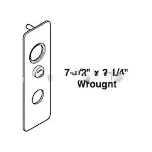 ML2000 Outside M Escutcheon-Wrought, Satin Chrome