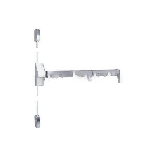 Right Hand Reverse Fire Rated 3' x 7' Surface Vertical Rod Exit Only Exit Device US32D (630) Satin Stainless Steel Finish