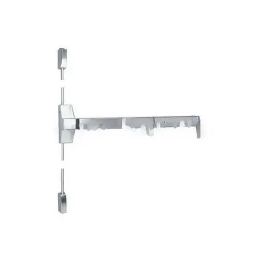 Right Hand Reverse 4' x 7' Surface Vertical Rod Exit Only Exit Device US32D (630) Satin Stainless Steel Finish