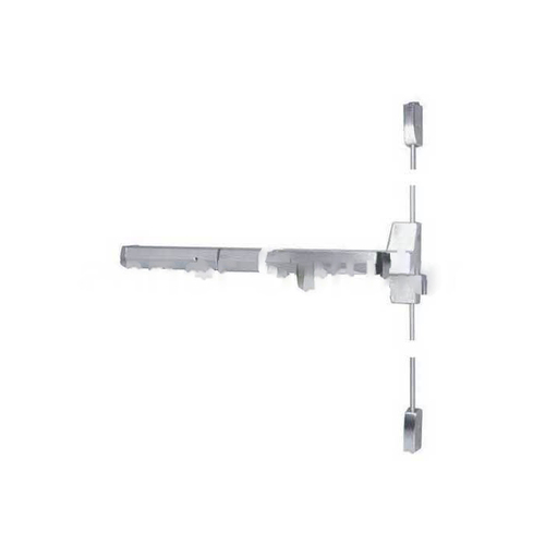 Left Hand Reverse 3' x 7' Surface Vertical Rod Exit Only Exit Device US32D (630) Satin Stainless Steel Finish