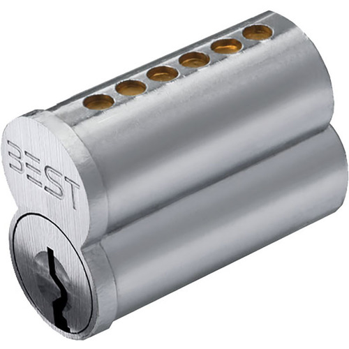 Standard 6 Pin TE Keyway Uncombinated Core with Spacer Satin Chrome Finish