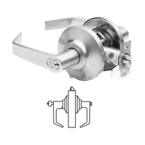 7KC Series Grade 2 Exit Lock, Satin Chrome