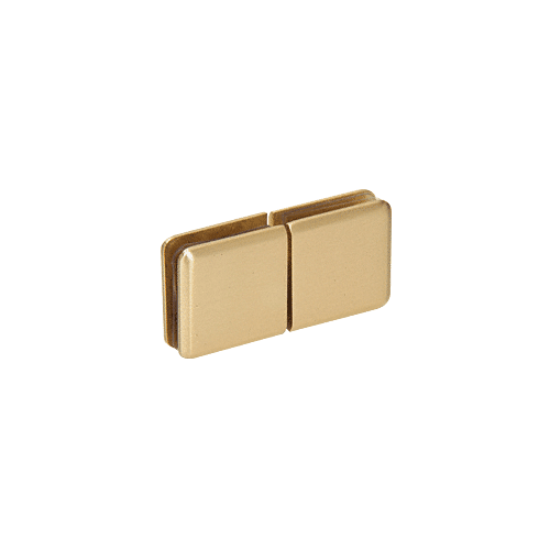 CRL BGC188SB Satin Brass Square Beveled Style 180 degree Glass-to-Glass Movable Transom Clamp