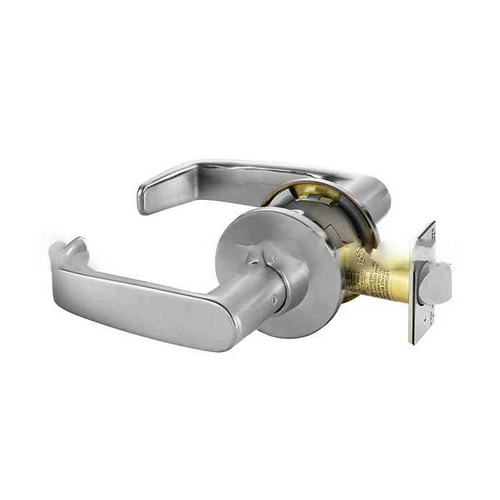 Passage Tubular Bored Lock Grade 1 with L Lever and O Rose with ASA Strike Satin Chrome Finish