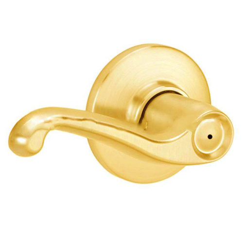 S40D Flair Bath/Bedroom Privacy Lock - LH, Bright Polished Brass