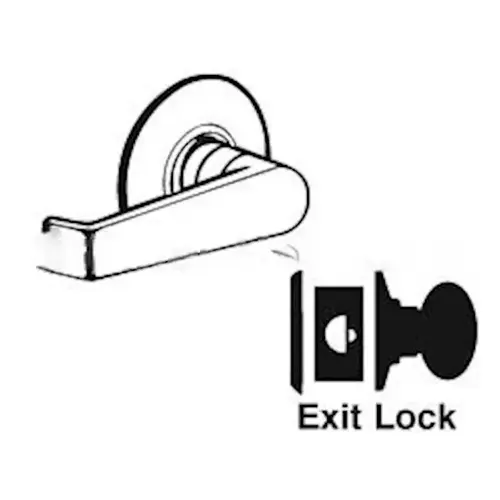 A25D Levon Exit Lock, Satin Chrome