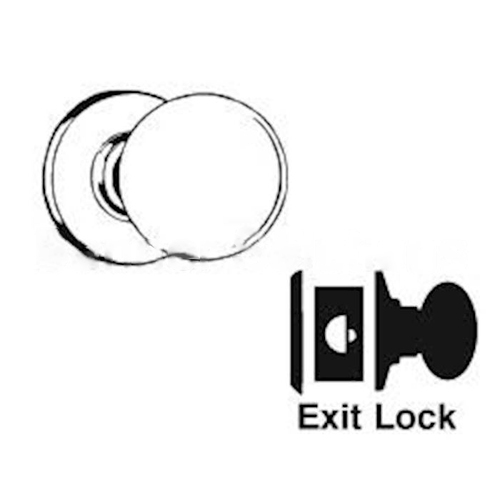 A25D Orbit Exit Lock, Bright Polished Chrome