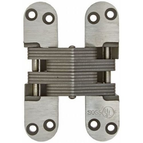 1-1/8" x 4-39/64" Heavy Duty Fire Rated Invisible Hinge for 1-3/4" Doors Satin Stainless Steel Finish