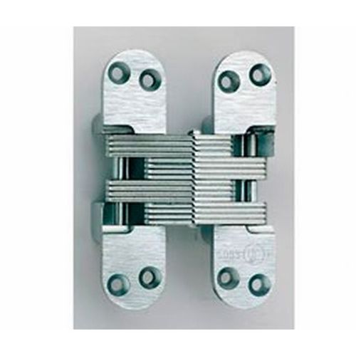 1-1/8" x 4-39/64" Heavy Duty Alloy Steel Fire Rated Invisible Hinge for 1-3/4" Doors Unplated Finish