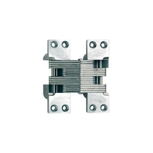 1-3/8" x 4-1/2" Heavy Duty Fire Rated Invisible Hinge for 2" Doors Bright Stainless Steel Finish