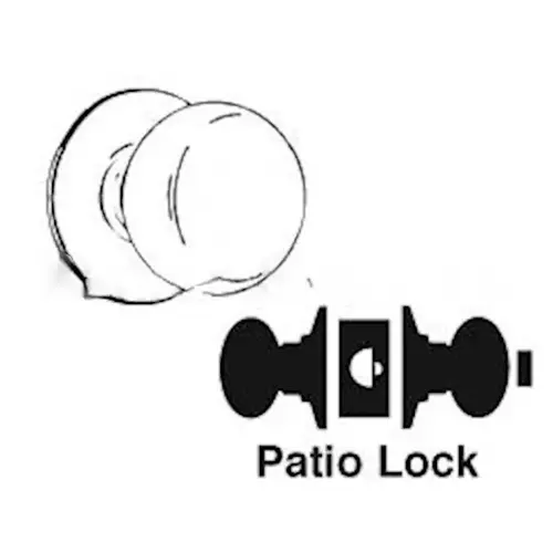 A30D Plymouth Patio Lock, Oil Rubbed Dark Bronze