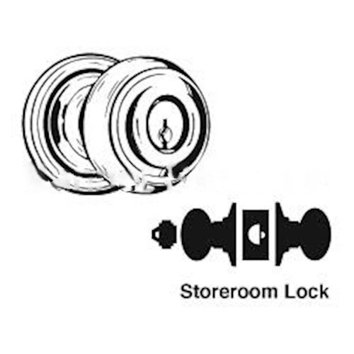 A Series Storeroom Georgian Lock C Keyway with 11096 Latch 10001 Strike Bright Brass Finish