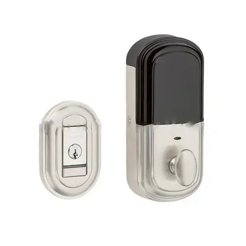 Single Cylinder Traditional Evolved Bluetooth Complete Deadbolt Satin Nickel Finish