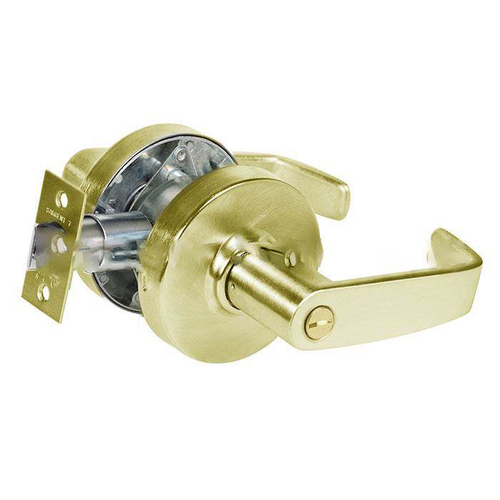 7 Line U65 Privacy Lever Lockset, Satin Brass