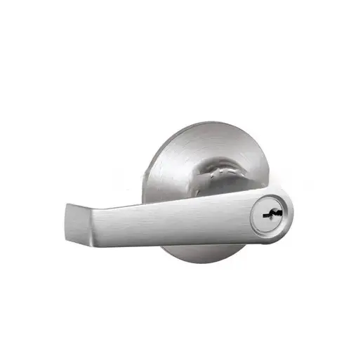 Fire Rated Elan Lever Keyed Entry Lock C Keyway with 16203 Latch and 10001 Strike Satin Chrome Finish