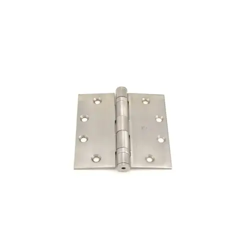 4-1/2" x 4-1/2" Five Knuckle Ball Bearing Standard Weight Hinge Satin Stainless Steel Finish