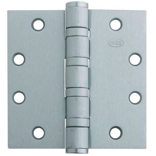 4-1/2" x 4-1/2" Five Knuckle Ball Bearing Standard Weight Hinge Satin Nickel Finish