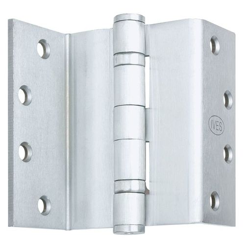 Ives Commercial 5BB1SC412600 4-1/2" x 4-1/2" Five Knuckle Ball Bearing Standard Weight Swing Clear Hinge Prime Coat Finish