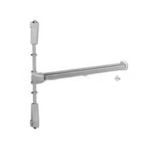 Left Hand Reverse 3' Pushpad Surface Vertical Rod Exit Device with Sex Nuts and Bolts Aluminum Finish